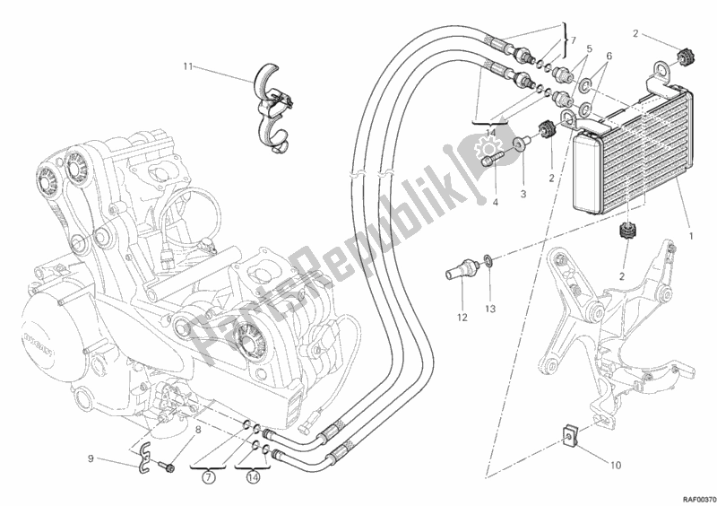Todas las partes para Enfriador De Aceite de Ducati Multistrada 1200 S Sport 2012